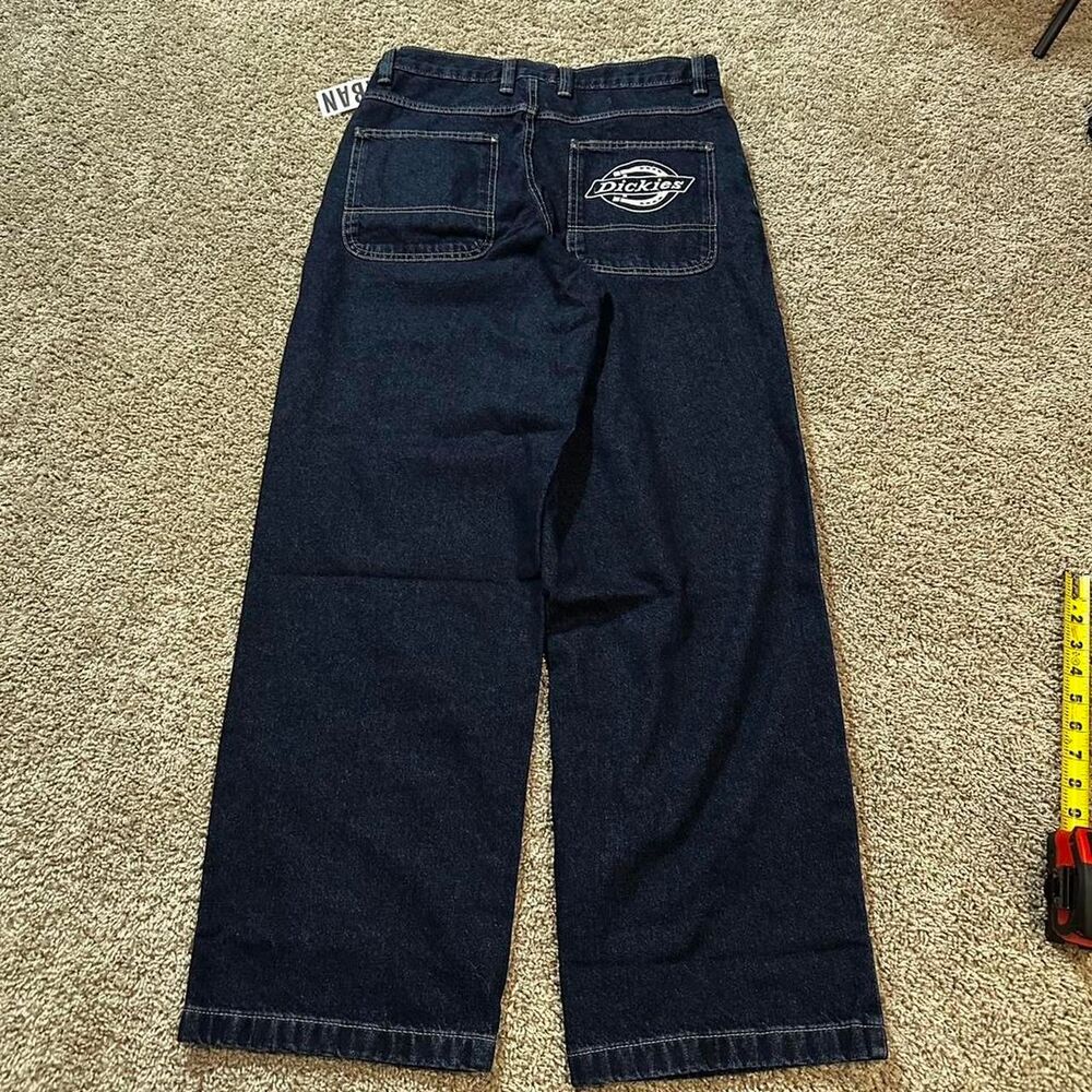 Dickies Men's Navy and Blue Jeans